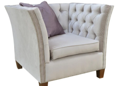 Armchair Textile Fabric Light Gray Creative Furniture new Living room Modern